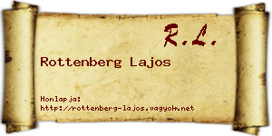 Rottenberg Lajos névjegykártya